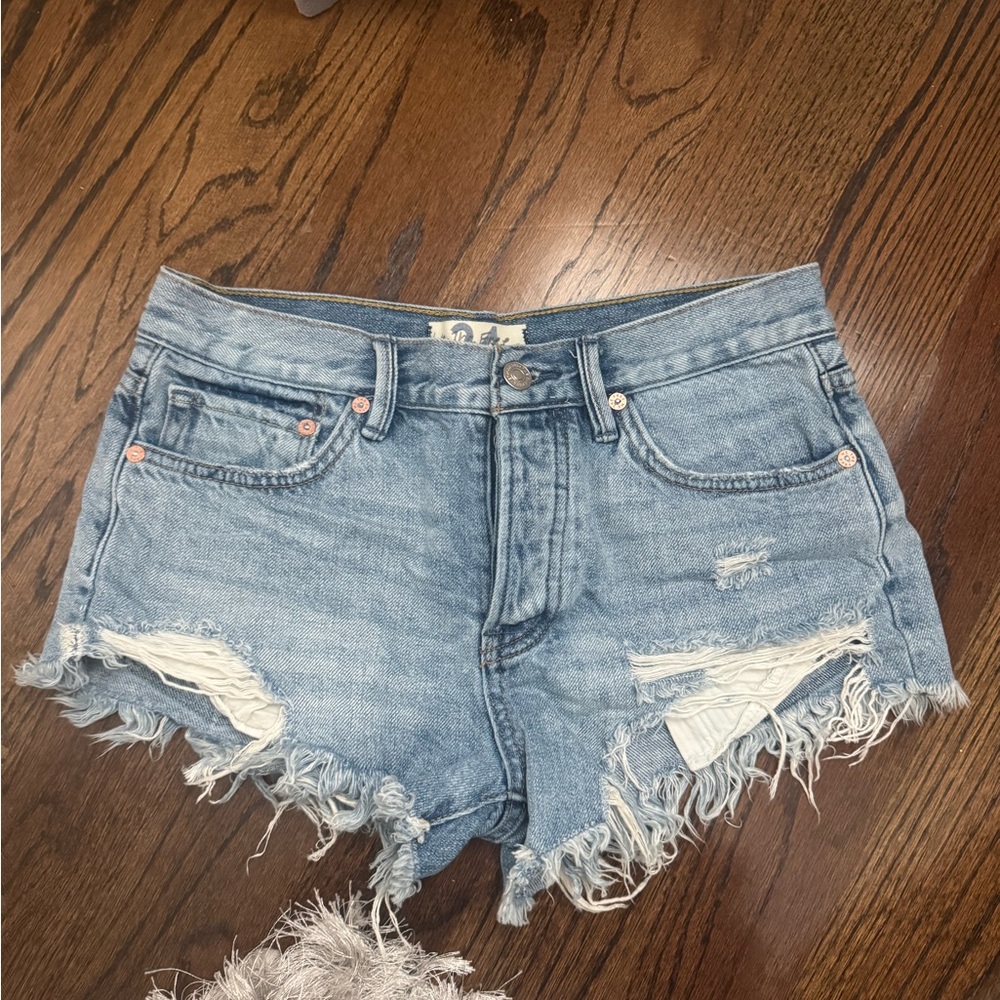 Free People Blue Jean shorts